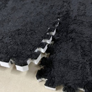 Set 10 Piese Covor tip Puzzle, Spuma EVA, Pufos, 30 x 30 x 1 cm, Negru - Img 4