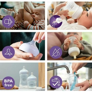 Set biberoane Natural Response SCD837/11, 2x260ml + 2x Suzete, Philips Avent - Img 3