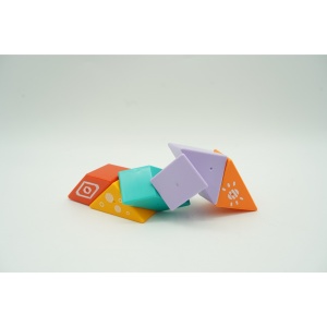 Set inteligent de constructie cu piese magnetice, 6 piese, pentru copii, +3 ani, multicolor - Img 2