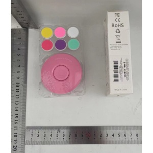 Set Pila Electrica cu Baterie, pentru Copii si Bebelusi, din ABS, 6 Accesorii, Model cu Flori, 6.5 x 1.8 cm, Roz - Img 6