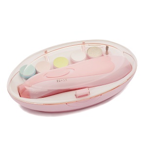 Set Pila Electrica pentru Copii si Bebelusi, ABS, 6 Accesorii, cu Lumina LED, Roz Alb - Img 2