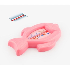 Termometru pentru Baie, Plutitor, Rezistent la apa, Multifunctional, Model Peste, 15.5x9.5x2 cm, Roz - Img 2