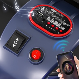 Tricicleta Electrica pentru Copii, cu 2 Acumulatoare 380*2, tip 6V7, Bluetooth, Sistem Anti-Rasturnare, Sistem de Lumini si Sunet, 6+ Ani, 95 - Img 4
