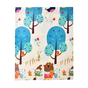 Covoras pentru Copii, cu 2 Fete, Model Zmeu/Ursi, din XPE+PE, Impermeabil, Antiderapant, Protectie Termica, +3 Luni, Pliabil, 150 x 200 x 1.5 cm, Multicolor - Img 4