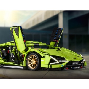 Joc de Construit, Model Lamborghini, 1280 Piese, +6 Ani, Verde - Img 5