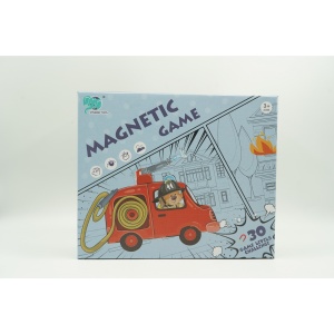 Joc educativ magnetic de interconectare, micul pompier, 15 nivele, 9 carti, pentru copii, +3 ani, multicolor - Img 5