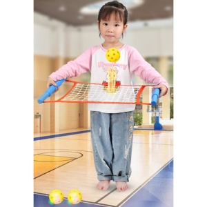 Joc Spikeball, Joc in 2, pentru Plaja, Parcuri, Interior, 2 Plase, 2 Mingi, Multicolor - Img 5