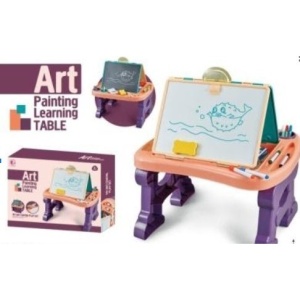 Jucarie educativa pentru copii 2 in 1, masa si tabla pentru desenat - Img 3