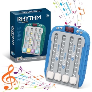 Jucarie Interactiva, Joc Rhythm, +3 Ani, din ABS, 6 Niveluri, 15 x 3 x 11 cm, Functie Muzicala, Albastru - Img 4