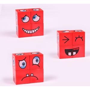 Jucarie Pentru Copii Montessori Cub din Lemn, 64 de Carti Distractive, Clepsidra si Clopotel inclus,+3 ani, multicolor - Img 5