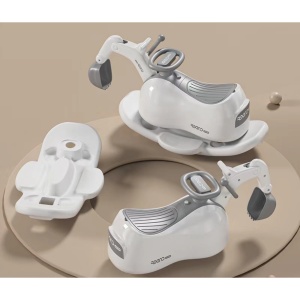 Masina 3 in 1, 1-3 Ani, Tip Excavator/Balansoar/Masina Yo Yo, din Plastic, 4 Roti Silentioase, 71.5 x 34 x 39 cm, Alb - Img 4