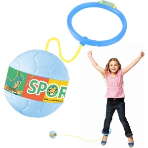 Minge pentru Sarit, Tip Coarda Hula Hoop, Cerc 12 cm, Coarda 52 cm, Minge 12 x 11 cm, Functie Iluminat, 4-6 Ani, Plastic, Albastru - Img 4