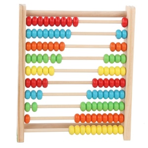 Numaratoare din Lemn, Vopsea Ecologica, 10 Siruri x 10 Margele, 4-6 Ani, 24.5 x 20.5 cm, Multicolor - Img 6