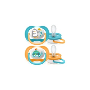 Philips Avent Suzete Ultra Air, 6-18 luni, albastru si galben SCF080/07