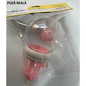 Pistol cu Apa pentru Copii, Multifunctional, Capacitate 300 mL, Model Purcelus, 9x9x17cm, Plastic, Roz - Img 6