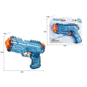 Pistol cu Apa, Pistol cu Apa pentru Copii, Manual, din Plastic, 23 x 16 x 4 cm, rezervor 250 ml, Albastru - Img 2