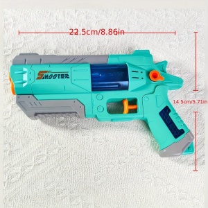 Pistol Manual cu Apa, Jucarie Pistol cu Apa, Design Nou S-Shooter Atractiv, 23 x 14.5 cm, Verde - Img 3