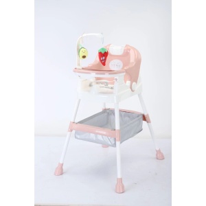 Scaun de Masa pentru Copii, Multifunctional, Suport de Agatat Jucarii, 110 x 60 x 70 cm, Roz - Img 5
