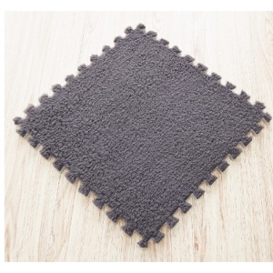 Set 10 Piese Covor tip Puzzle, Spuma EVA, Pufos, 30 x 30 x 1 cm, Gri - Img 6