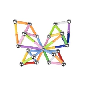 Set 308 Piese Betisoare Magnetice, din Plastic/Magnet, +3 Ani, Multicolor - Img 2