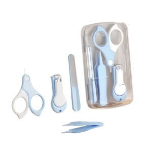 Set 4in1 de Ingrijire Unghii pentru Bebelusi, Cutie de Depozitare Transparenta, 0-6 Ani, 13.6x8x2 cm, Albastru Deschis - Img 5