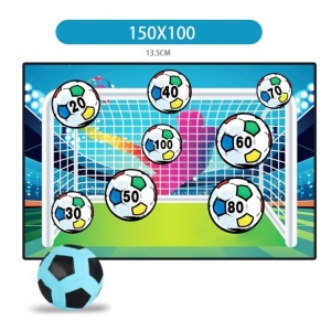 Set de Fotbal Joc Recreativ pentru Copii, Minge cu Scai, Poarta din Material Textil, 150 x 100 cm, Multicolor - Img 4