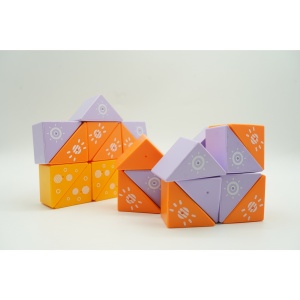 Set inteligent de constructie cu piese magnetice, 26 piese, pentru copii, +3 ani, multicolor - Img 6