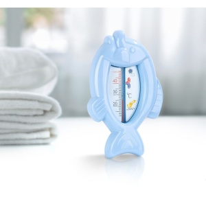 Termometru pentru Baie, Plutitor, Rezistent la apa, Multifunctional, Model Peste, 15.5x9.5x2 cm, Albastru - Img 5