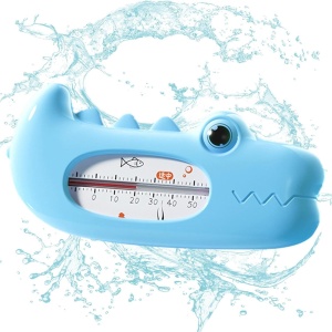 Termometru pentru Baie, Plutitor, Rezistent la apa, Multifunctional, Model Crocodil, 2.7x6.5x3.7 cm, Albastru - Img 3
