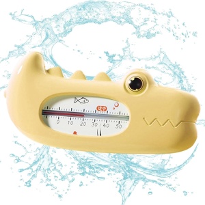 Termometru pentru Baie, Plutitor, Rezistent la apa, Multifunctional, Model Crocodil, 2.7x6.5x3.7 cm, Galben - Img 4