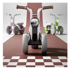Tricicleta pentru Copii, pentru 1-6 Ani, Lumina LED, Greutate Portanta 50 kg, Verde - Img 3