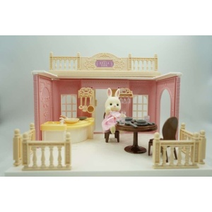 Bucatarie pentru papusi cu mobilier si figurina - Img 3