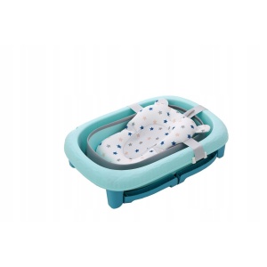 Cada Pliabila pentru Baie, din PP+TPE, pentru Copii 0-6 Ani, cu Picioare, Suport de Sezut, Scurgere Etans, 80 x 52 x 42 cm, Albastru - Img 6