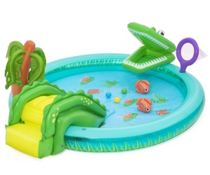 Centru de joaca gonflabil BESTWAY, 2 ani+, 224 x 181 x 72 cm, 210L, tematica crocodil - Img 4