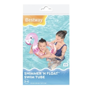 Colac gonflabil Bestway, Flamingo, Dimensiune 61 x 61 cm, 3-6 ani - Img 4