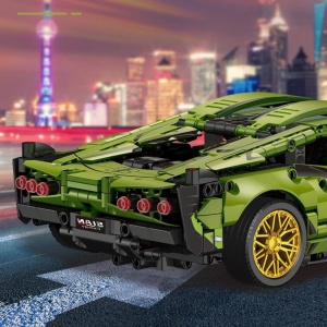 Joc de Construit, Model Lamborghini, 1280 Piese, +6 Ani, Verde - Img 2