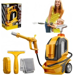 Jucarie Aparat de Spalat cu Presiune, Spalator Auto, Interactiv, Material Plastic, Accesorii Incluse, 38x26x17.5 cm, Portocaliu - Img 4