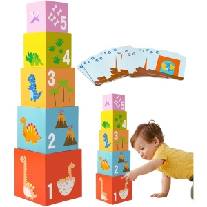 Jucarie de Construit, Blocuri Stivuibile, 4-6 Ani, 5 Cuburi, 48 de Modele de Construit, 1 Manual, Multicolor - Img 2