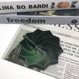 Jucarie Decompresie, Model Stea 3D, DuoChrome, Maner Spirala, Turn Magic Geometric, Multiple Forme, Anti-stress, 8.6 cm, Negru/Verde - Img 5