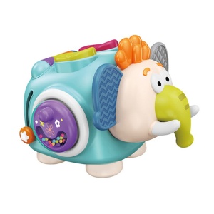 Jucarie interactiva Montessori, Jucarie pentru Bebelusi, Model Elefant Dragut