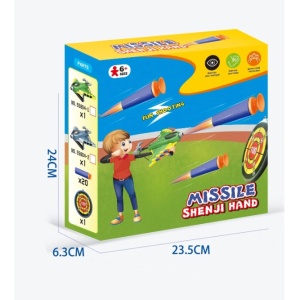 Jucaruie cu Lansator pentru Copii, Lanseaza Manual, Tinta, 2 Avioane, 40 de Gloante din Material Moale, Joc Interactiv, 28.5x25x6.3 cm, Gri Verde - Img 6