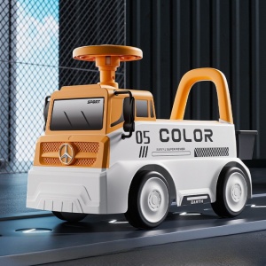 Masinuta pentru copii, 3 ani, Model Camion, Sport, Claxon, Cutie Depozitare, 62x26x40 cm, Portocaliu - Img 2