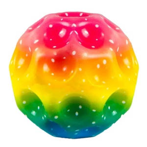 Minge Saltareata Hiperelastica, Space Moon Ball foarte Elastica, Antistress pentru Copii, Diametru 66 mm, Multicolor Galben