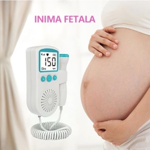 Monitor Fetal Doppler, Monitorizare Sarcina, Ritm Cardiac, Ecran LCD 4.5 cm, 2 x Baterii AA (neincluse), Portabil, din ABS, 12.8 x 9.6 x 3 cm, Utilizare de la 9 Saptamani, Verde - Img 5