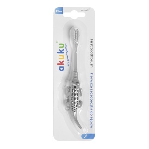 Periuta de dinti pentru copii Akuku Crocodile,Gri,12m+ - Img 3