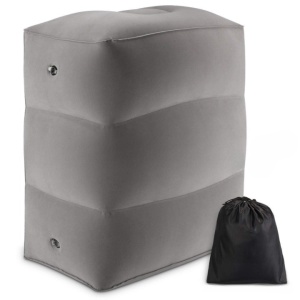 Perna Gonflabila Multifunctionala, pentru Picioare, Cap, 3 Straturi, Inaltime Reglabila, 17.8 x 25.4 x 42.9 cm, Gri Inchis