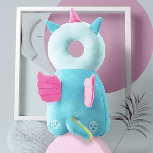 Perna tip Rucsac pentru Protectia Capului, Tetiera tip Unicorn, pentru Bebelusi, Albastru - Img 4