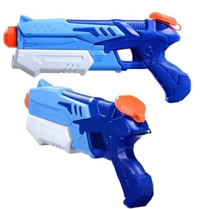 Pistol cu Apa pentru Copii, Rezervor, Pentru Piscina/Plaja, 6ani+, Albastru, 300ML - Img 2
