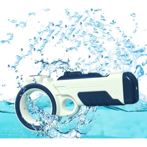 Pistol cu apa pentru copii rezervor tip ghiozdan, 1500 ml, reglabil, material ABS/silicon, albastru - Img 2