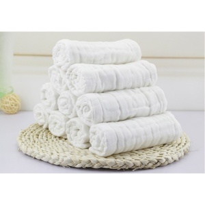 Prosop Absorbant, din Bumbac, 6 Straturi, 30 x 30 cm, Alb - Img 6
